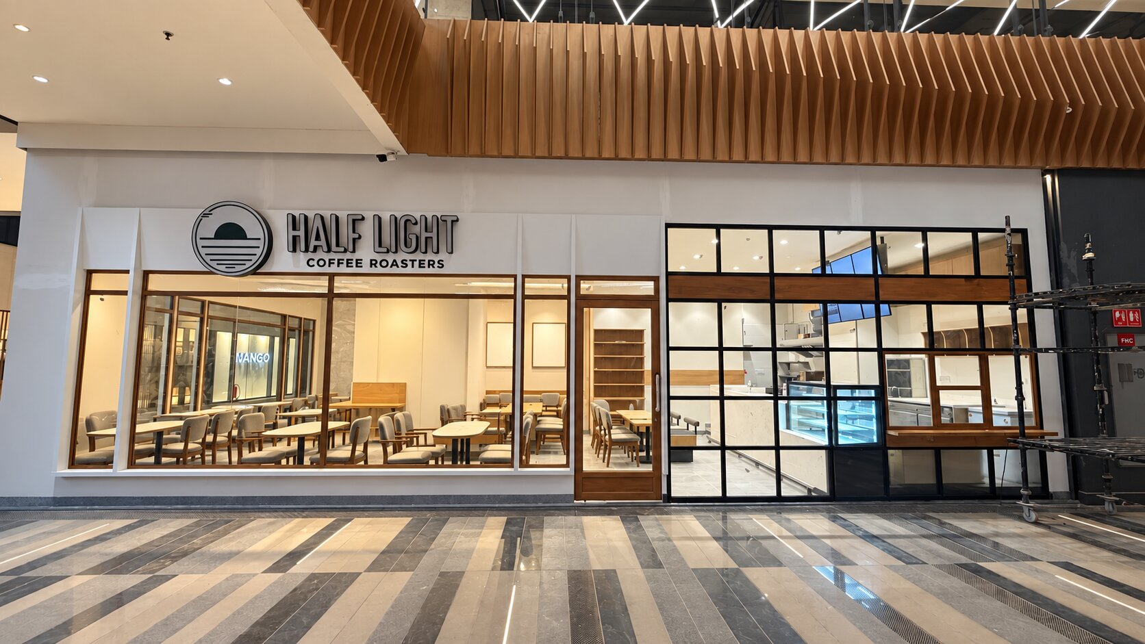 Half Light Coffee Roasters Full Facade and Service Counter
